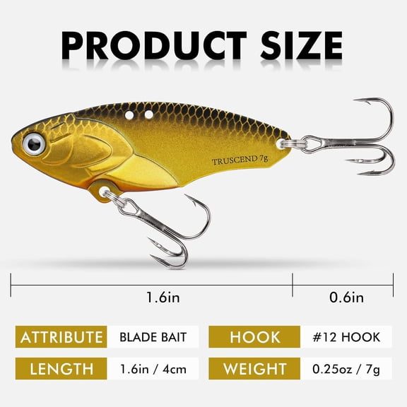 UBSWF-Swim or Jig Fishing Spinner Baits for Freshwater and Saltwater, Rooster Tail Fishing Lures for Trout Bass Walleye Crappie Salmon Pike, Blade Bait with Copper Blade
