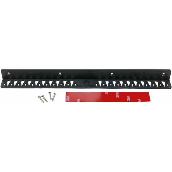 UBSWF-Tackle Titan Fishing Lure Rack  14" Black  Holds 40+ Hook and Rig Lures  Tackle Storage Organizer with 20 Large & 22 Small Holes  Mounts with Screws or Tape  Compact Boat Use
