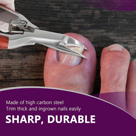 UBSWF-Toenail Clippers for Thick Toenails Super Sharp, Heavy Duty Toe Nail Clippers for Men Women Adult Seniors Long Handle, Professional Ingrown Toenail Cutters Pedicure Clipper