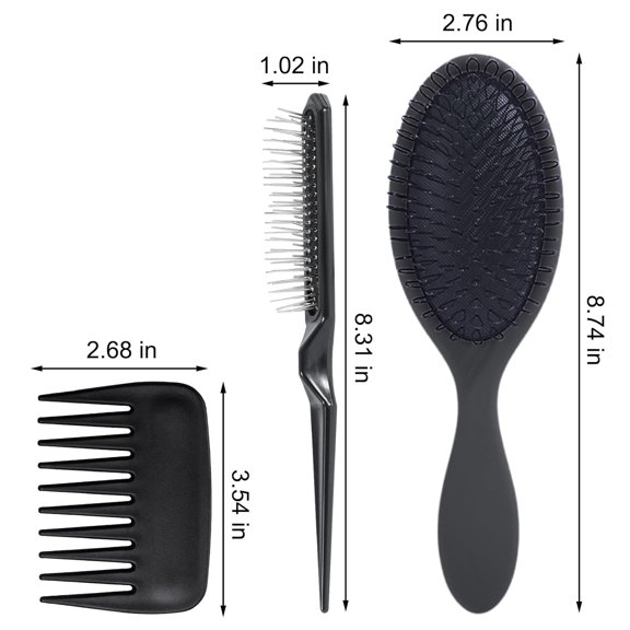 UBSWF-Wig Brushes for Synthetic, Hair Wig Comb Set, 3 Row Wire Brush Hair Extension Wire Loop 3 PCS