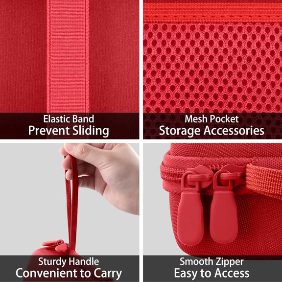 UBSWF-for Phomemo A30 Label Printer Hard Case, Phomemo A30 Mini Label Maker Machine Organizer, Red (Case Only)