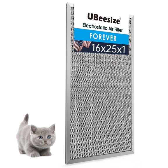UBeesize MERV 8 Reusable Electrostatic Air Filter HVAC, 15.5x24.65x0.86