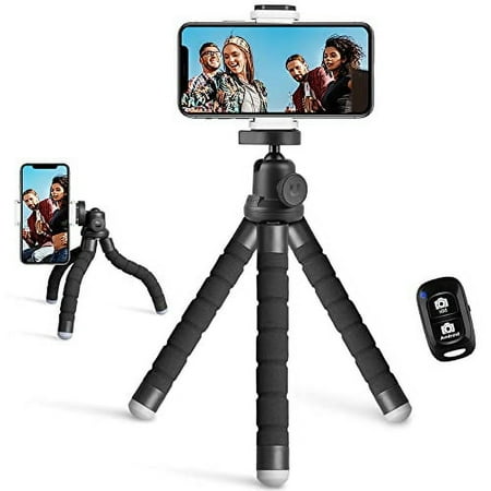 UBeesize Portable Flexible Phone Tripod, Black