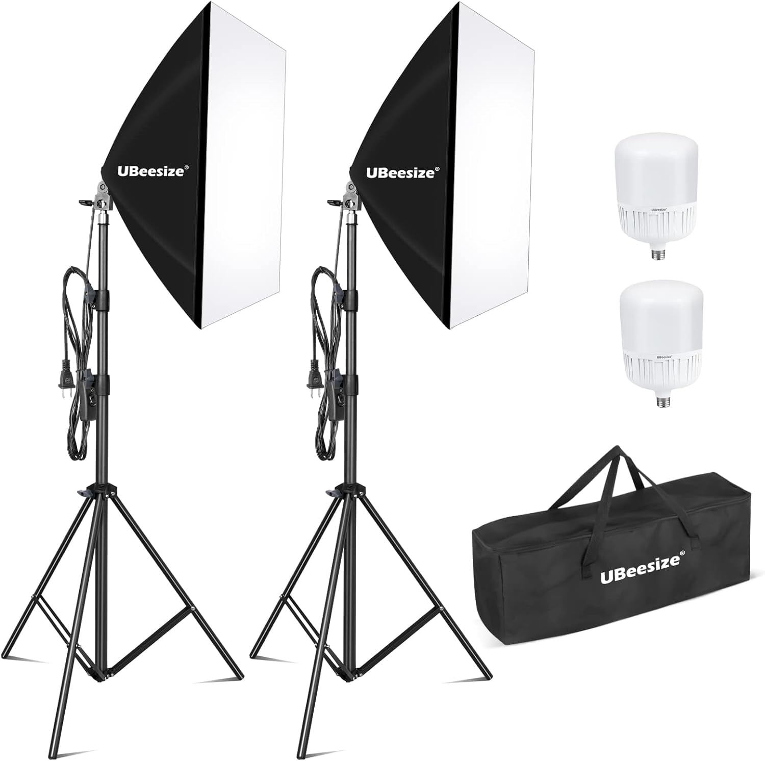 UBeesize Softbox Photography Lighting Kit, 27” x 20” Continuous
