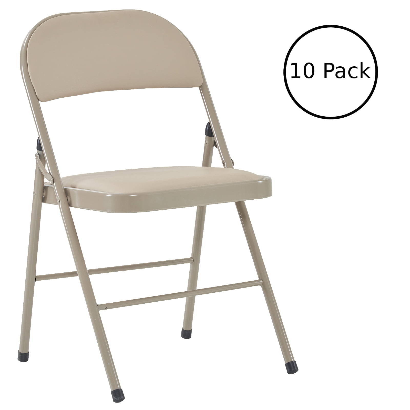 UBesGoo 10 Pack Heavy Duty Steel Folding Chairs, Commercial Bulk Dining