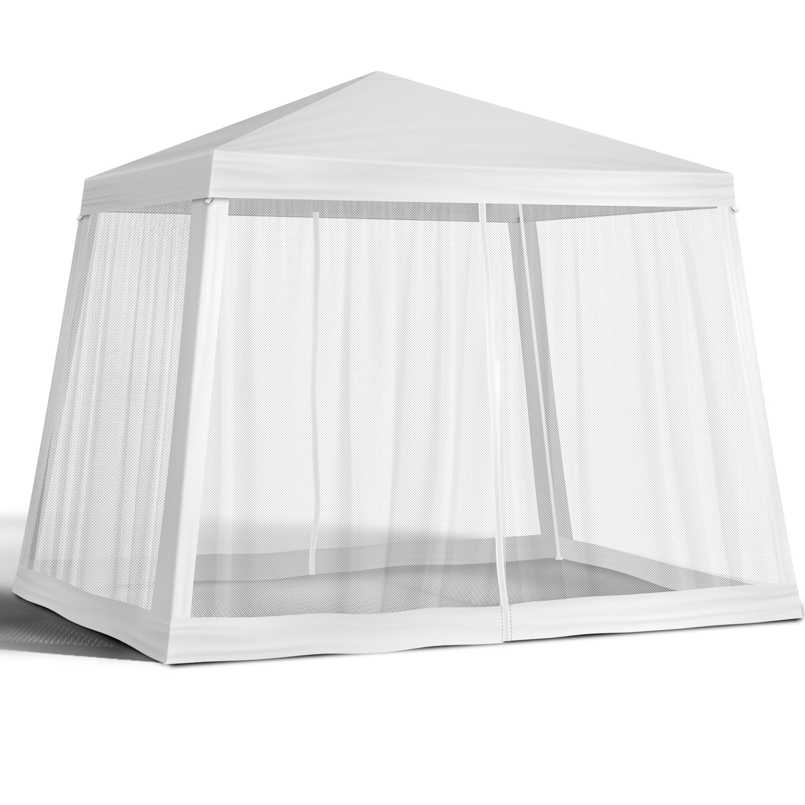 UBesGoo 10' x 10' Canopy Tent Wedding Party Tent w/ Mesh Netting