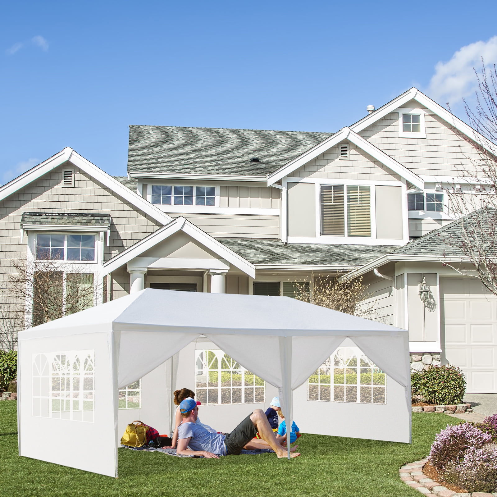 UBesGoo 10'x 20' Party Tent Canopy Outdoor Gazebo Canopy Wedding Party Tent with 6 Sidewalls