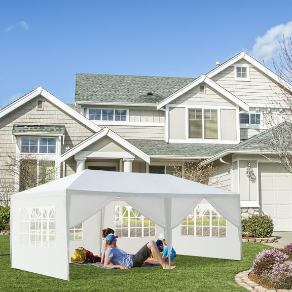 UBesGoo 10'x 20' Party Tent Canopy Outdoor Gazebo Canopy Wedding Party Tent with 6 Sidewalls