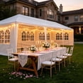 thumbnail image 1 of UBesGoo 10x30 Party Canopy Tent with 5 Removable Sidewalls,Outdoor Shelter for Weddings and Events,White, 1 of 15