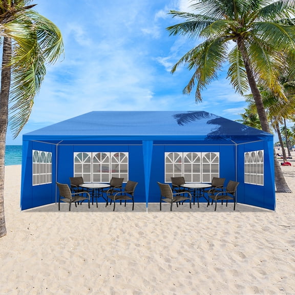 UBesGoo 10'x20' Canopy Garden Outdoor Gazebo Wedding Party Tent 6 Sidewall Blue