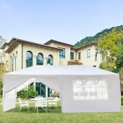 UBesGoo 10'x20' Party Tent PE Gazebo Wedding Canopy w/6 Sides Removable Wall