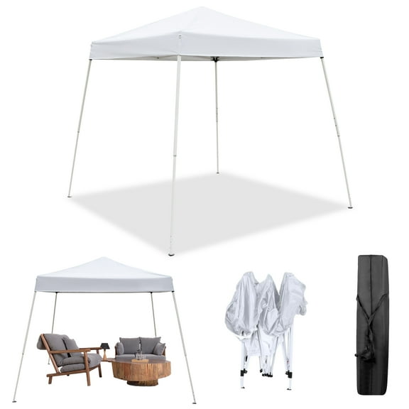 UBesGoo 10ft x 10ft Base/8ft x 8ft Pop-Up Canopy Tent Waterproof Folding Tent with Carry Bag