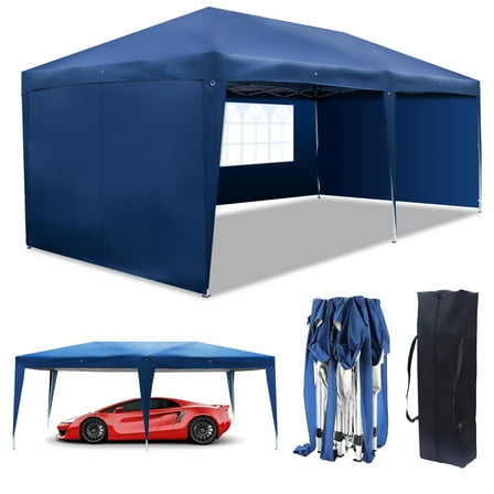 UBesGoo 10x20' Pop Up Canopy Party Tent Outdoor Folding Patio Shade Blue
