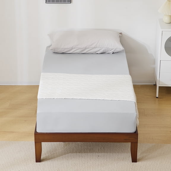 UBesGoo 12" Wood Platform Bed Frame / Solid Wood / Mattress Foundation with Wood Slat Support / No Box Spring Needed, Twin