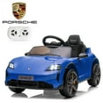 thumbnail image 1 of UBesGoo 12V Kids Ride On Car Licensed Porsche Taycan, Power Wheels Electric Car with RC, Headlights, Music - Blue, 1 of 9