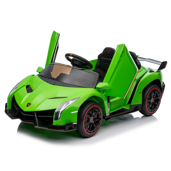 UBesGoo 12V Licensed Lamborghini Electric Ride on Cars for Kids, Powered Ride on Toys Cars for Girl Boys, with Parent Remote Control, Bluetooth Music - Green