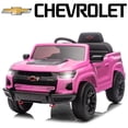 thumbnail image 1 of UBesGoo 12V Licensed Chevrolet Colorado Electric Ride on Car Toy for Toddler Kid w/ Remote Control, LED Lights, Pink, 1 of 11