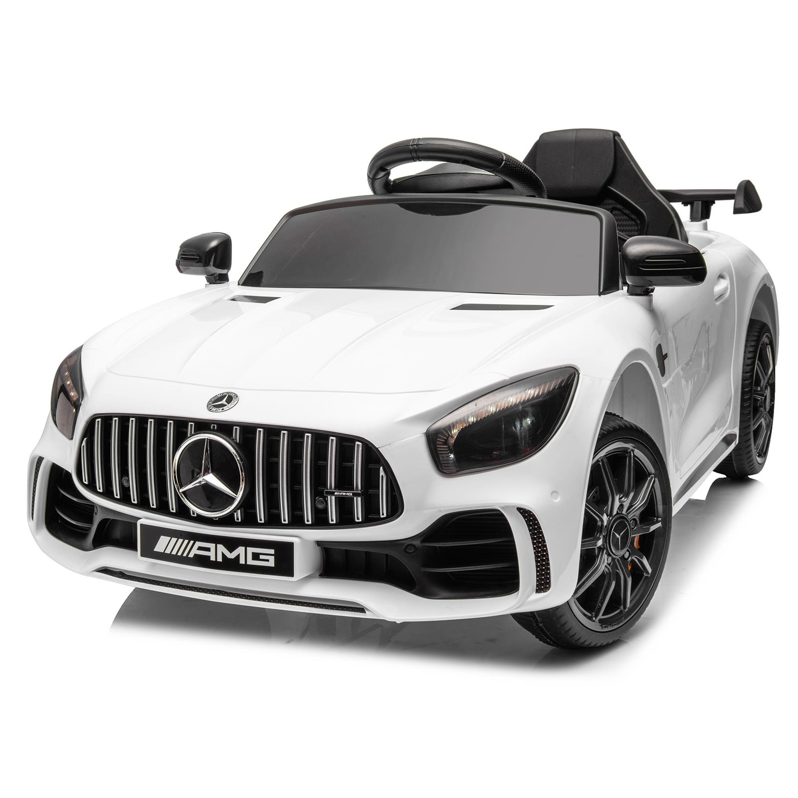 UBesGoo 12V Licensed Mercedes-Benz Electric Ride on Car Toy for Toddler Kid w/ Remote Control, LED Lights, White - image 1 of 9
