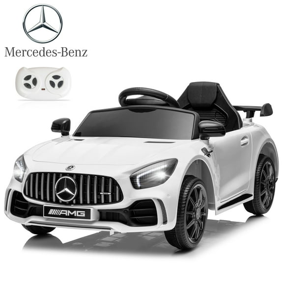 UBesGoo 12V Licensed Mercedes-Benz Electric Ride On Cars Toys for Kids, Power Wheels with Parent Remote Control, White