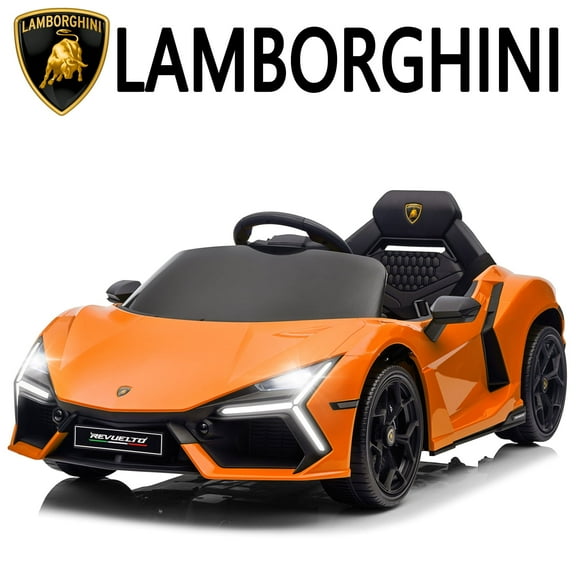 UBesGoo 12V Powered Ride on Car, Licensed Lamborghini Revuelto Electric Ride on Toys for Toddlers Kids, Remote Control, Orange