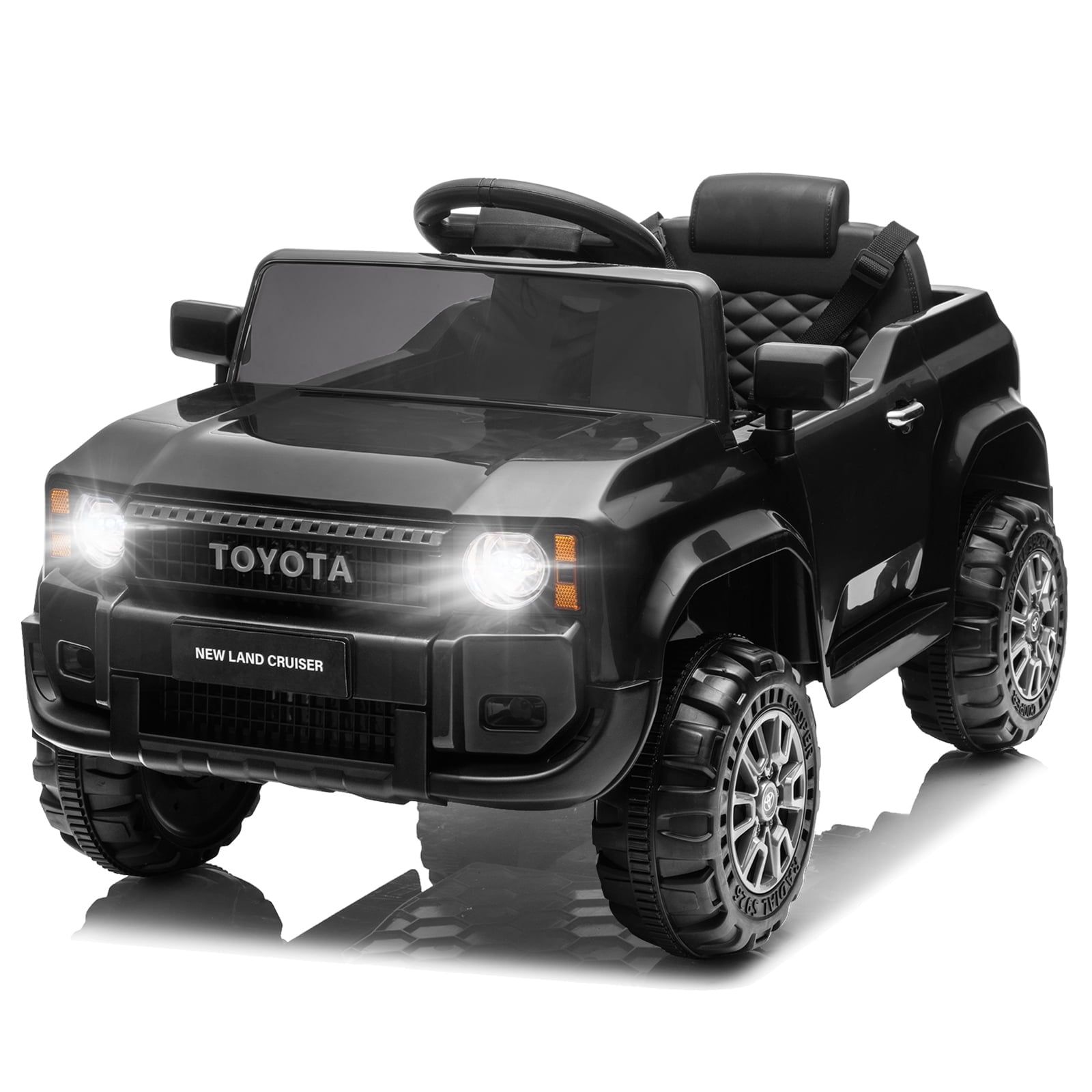 UBesGoo 12V Ride On Car Toys, Licensed Toyota Kids Powered Electric Car with Remote Control for Girls Boys, Black