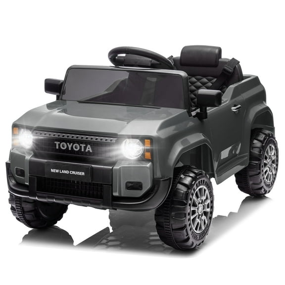 UBesGoo 12V Ride On Car Toys, Licensed Toyota Kids Powered Electric Car with Remote Control for Girls Boys, Gray