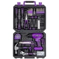 thumbnail image 1 of UBesGoo 146pcs Power Tool Combo Kits with 8V Cordless Drill, 10MM 3/8'' Keyless Chuck, Professional Home Household Kit DIY Hand Tool Set, Purple, 1 of 13