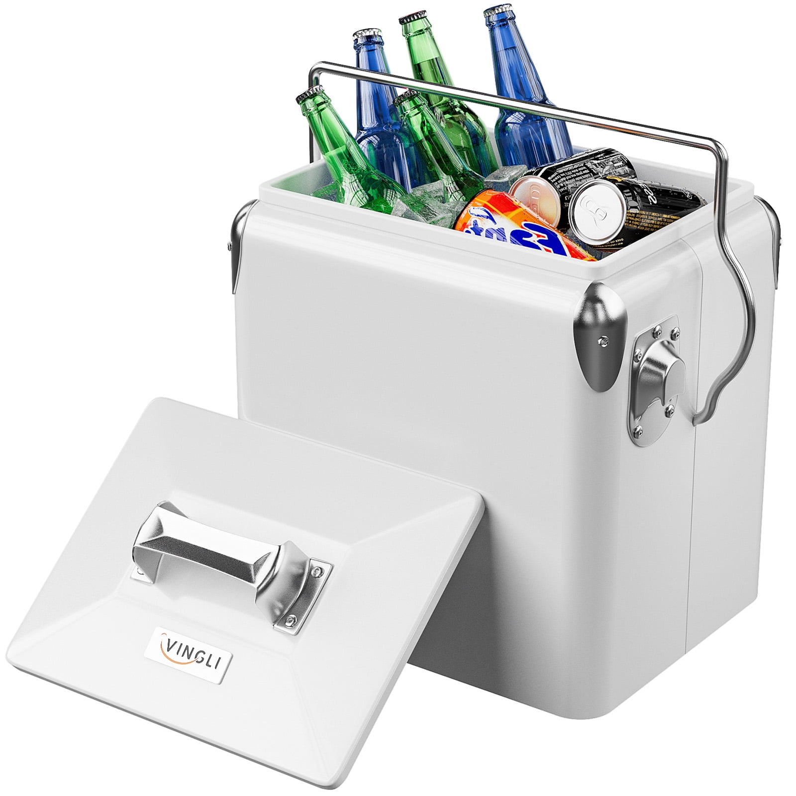 UBesGoo 14QT Small Cooler Ice Chest, Beach Cooler, Insulated Portable Cooler, Hard Metal Cooler