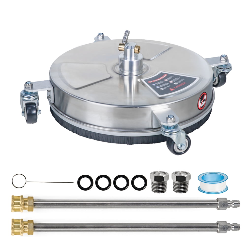 UBesGoo 15" Pressure Washer Surface Cleaner, 4000 PSI, Stainless Steel Driveway Pressure Washer