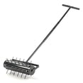 thumbnail image 1 of UBesGoo 17-Inch Rolling Lawn Aerator, Heavy Duty Galvanized Steel with 48" Handle for Soil Aeration, Black, 1 of 10