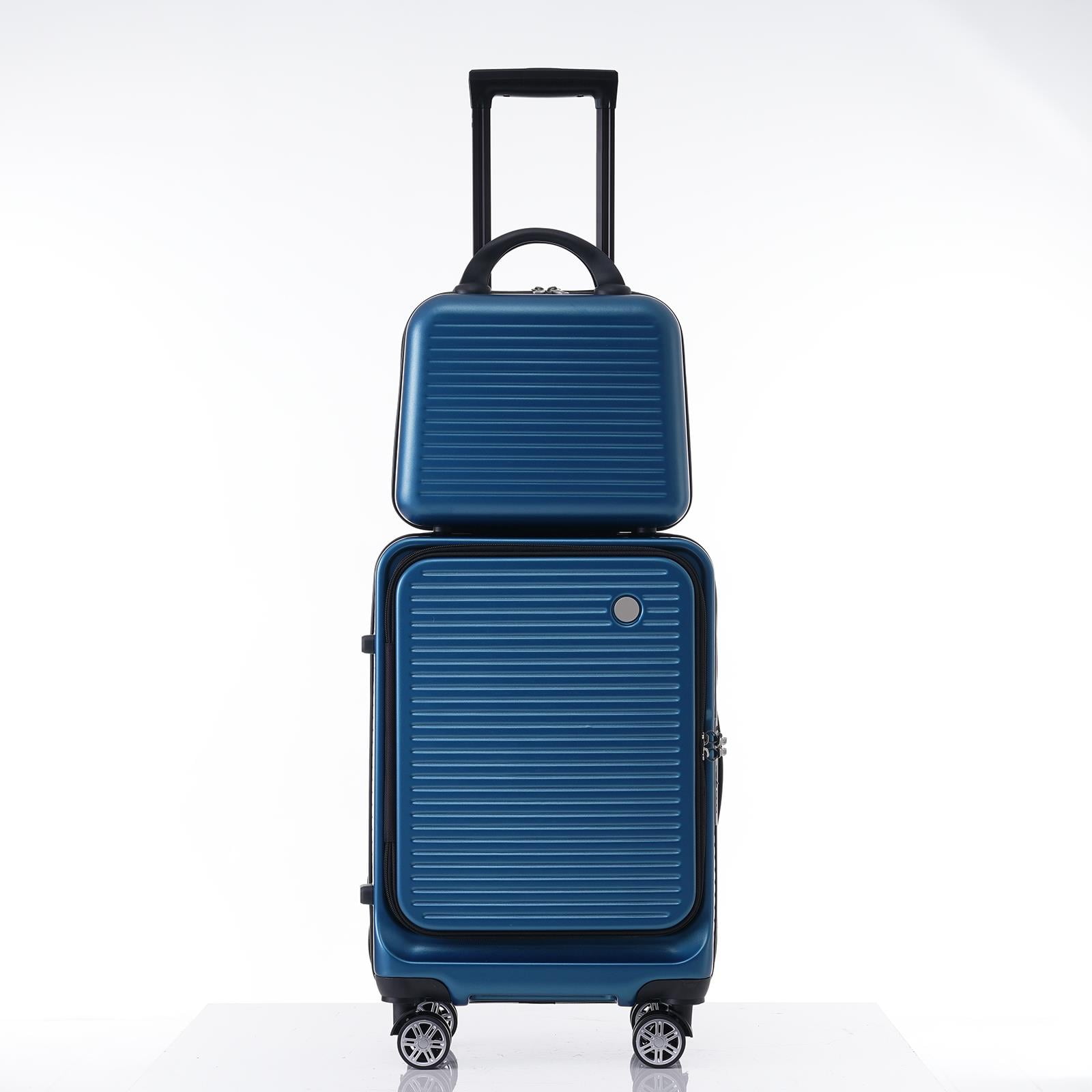 UBesGoo 20 Inch Carry-on Luggage, ABS Front Pocket Luggage Set Suitcase ...