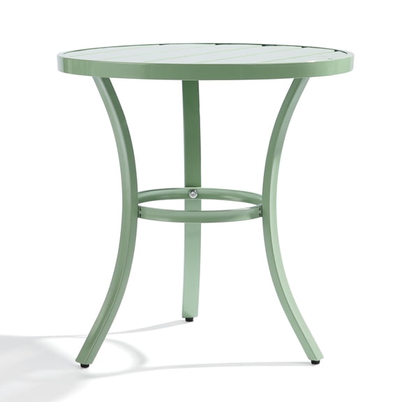 UBesGoo 20" Metal Outdoor Coffee Table - Round 3-Leg Patio Side Table for Garden, Deck & Indoor, Light green