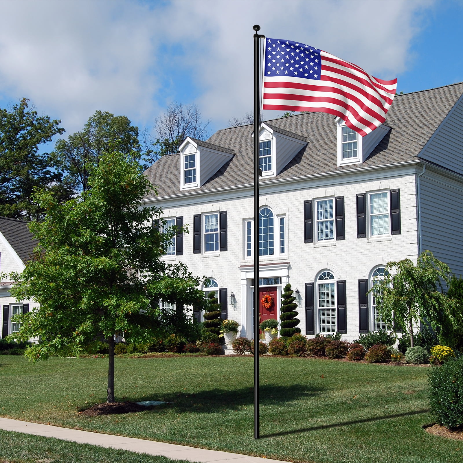 20ft Black Aluminum Alloy Sectional Flag Pole Kit