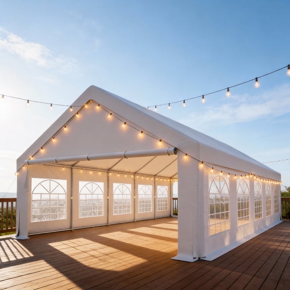 UBesGoo 20x40FT Party Tent, Heavy Duty Tent Outdoor Big Canopy Tent with 4 Removable Sidewalls for Parties Wedding Commercial