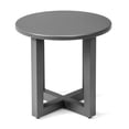 thumbnail image 1 of UBesGoo 24" Round Side Table - Rust-Resistant Metal Design for Patio/Home (Gray), 1 of 9