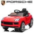 thumbnail image 1 of UBesGoo 12V Kids Ride on Car Toys, Licensed Porsche Cayenne Powered Electric Car for Kids, Parent Remote Control, Red, 1 of 10