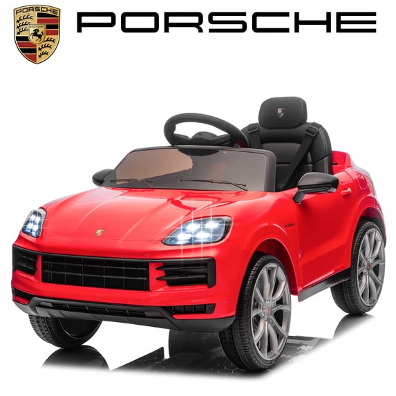 UBesGoo 12V Kids Ride on Car Toys, Licensed Porsche Cayenne Powered Electric Car for Kids, Parent Remote Control, Red