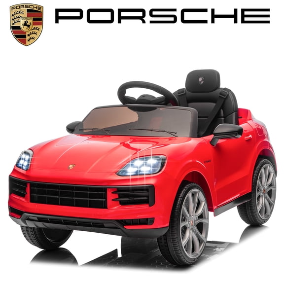 UBesGoo 12V Kids Ride on Car Toys, Licensed Porsche Cayenne Powered Electric Car for Kids, Parent Remote Control, Red