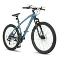 thumbnail image 1 of UBesGoo 24in Mountain Bike for Adults, Aluminum Frame Lightweight 21 Speeds Men/Women Bike with Dual Disc Brake, Twist Shifters, Gray Blue, 1 of 12