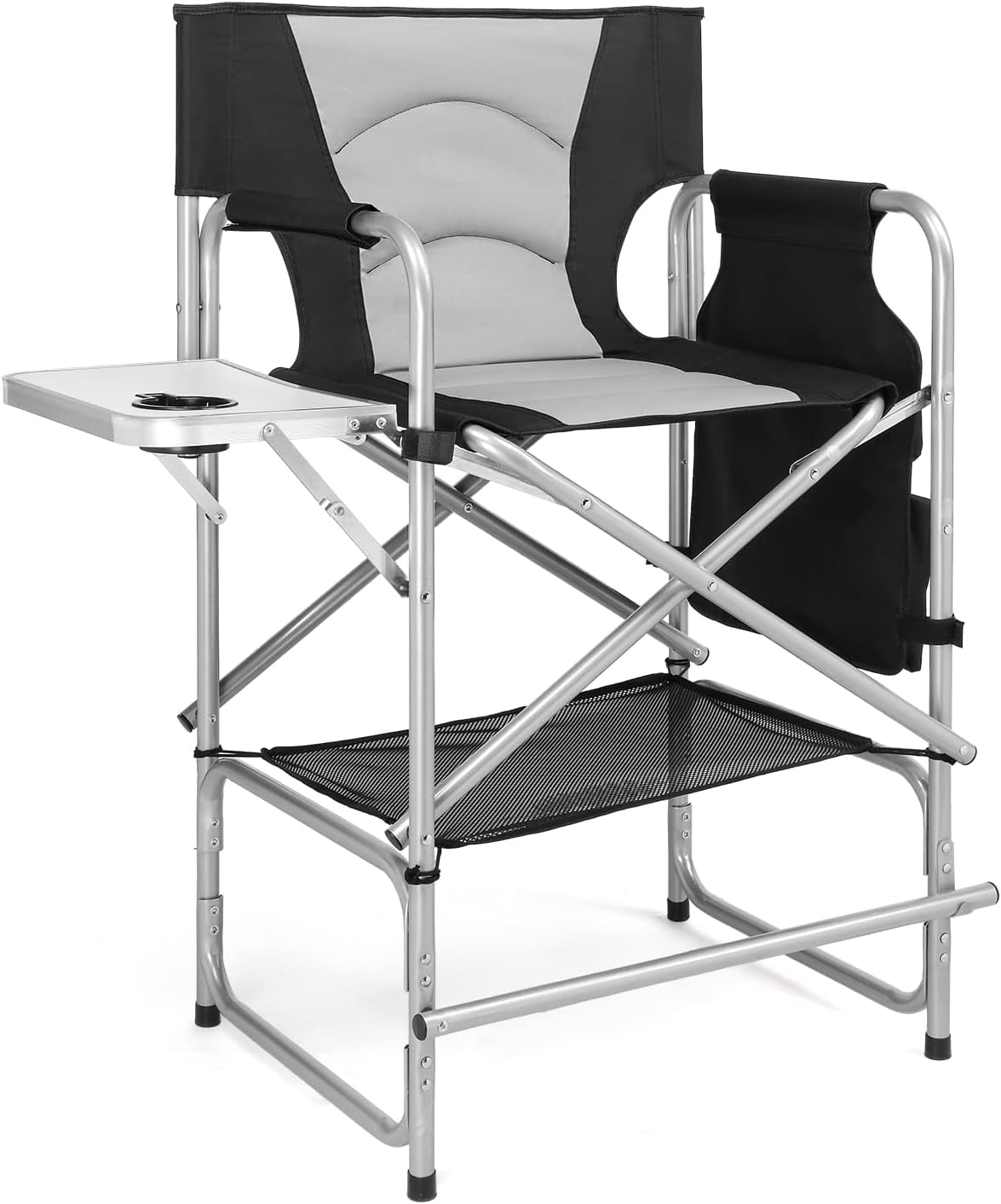 UBesGoo 26" Tall Directors Camping Chair Folding with Side Table,Portable Makeup Artist Bar Height