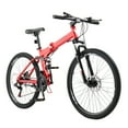 thumbnail image 1 of UBesGoo 26in Folding Mountain Bike for Men Women Shimano 21-Speed, with Disc Brakes, Red, 1 of 10