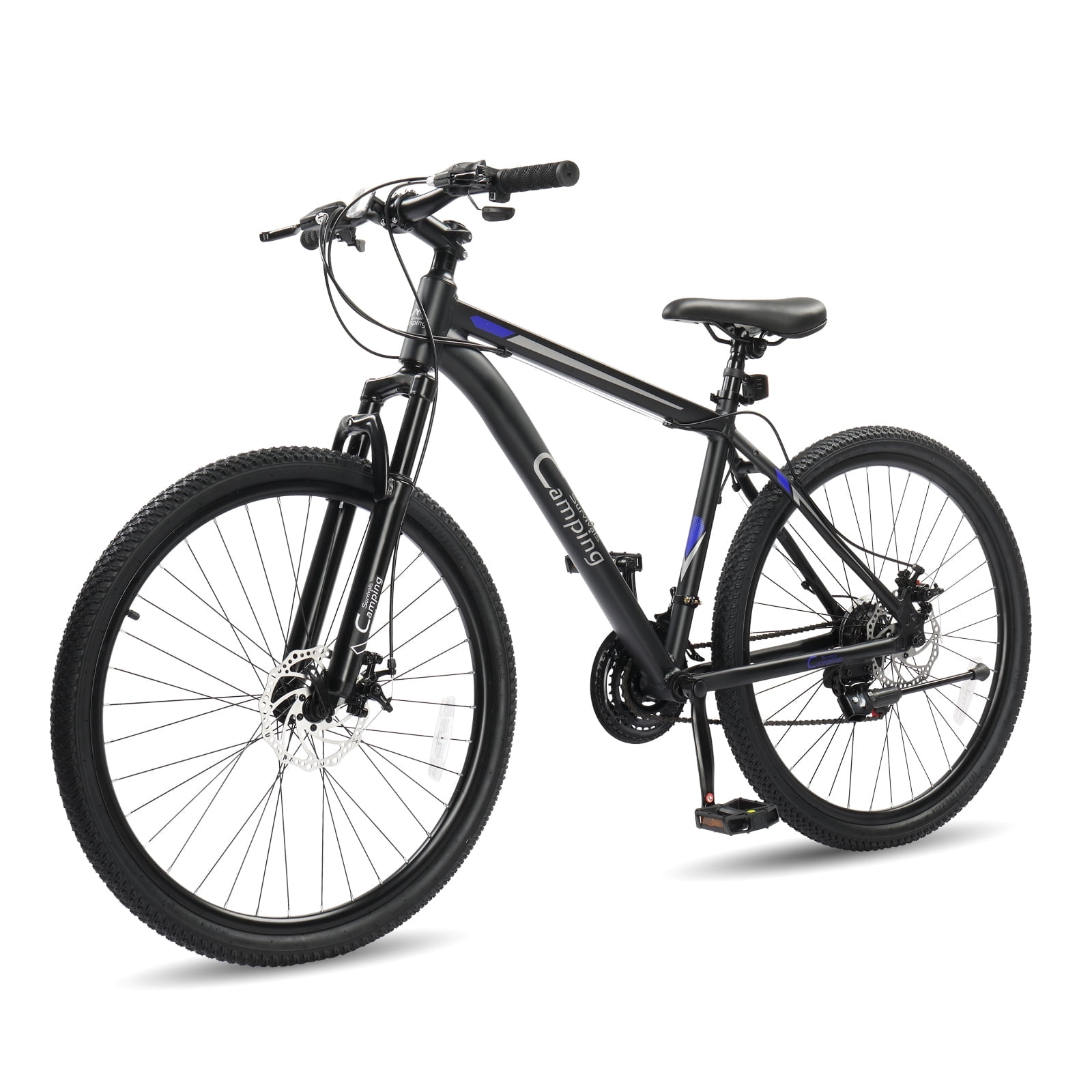UBesGoo 26 inch Mountain Bike for Adults, 21 Speed Lightweight Aluminum Alloy Frame Mountain Bicycle, Disc Brakes, Black Blue