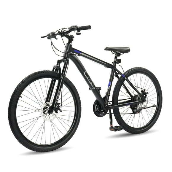 UBesGoo 26 inch Mountain Bike for Adults, 21 Speed Lightweight Aluminum Alloy Frame Mountain Bicycle, Disc Brakes, Black Blue