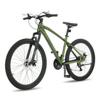 UBesGoo 26in Mountain Bike for Adults, Aluminum Frame Lightweight 21 Speeds Men/Women Bike with Dual Disc Brake, Twist Shifters, Green