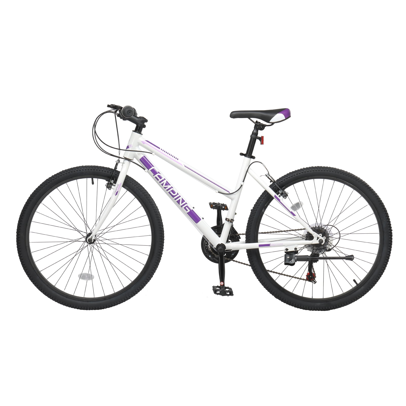 UBesGoo 26in Women Mountain Bike, 21 Speed  V Brakes, Purple White