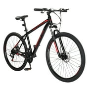 UBesGoo 27.5in Mountain Bike 21 Speed for Adult with Disc Brakes & Suspension, Black