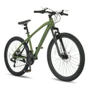 UBesGoo 27.5in Mountain Bike for Adults, Aluminum Frame Lightweight 21 Speeds Men/Women Bike with Dual Disc Brake, Twist Shifters, Green