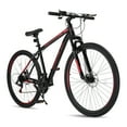 thumbnail image 1 of UBesGoo 29in Mountain Bike for Adult, 21 Speed MTB Bicycle for Men/Women, Dual Disc Brakes, Carbon Steel Frame, Black Red, 1 of 12