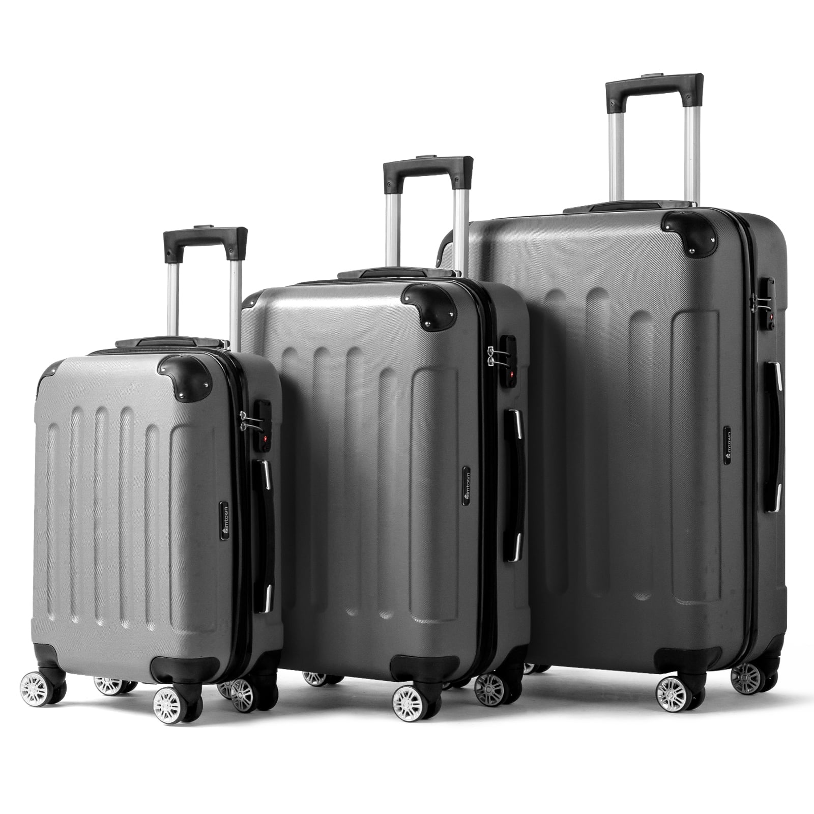 UBesGoo 3-Piece ABS Travel Luggage Set Gray Nigeria Ubuy