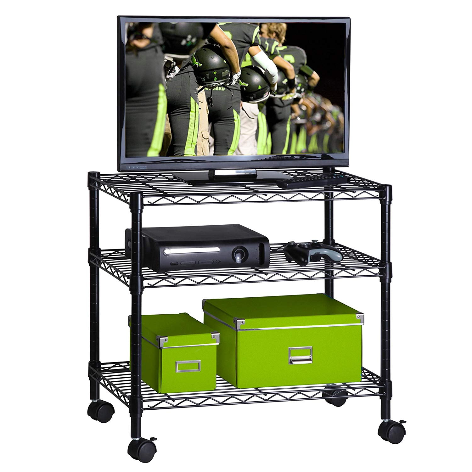 U Cart Storage Racks UBesGoo, 3-Shelf Wire Utility Cart, 13.78